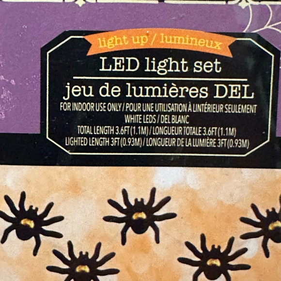 8 Pk Halloween Light Up LED Bats, Pumpkins, Ghosts, & Spiders String Lights NWT - Picture 8 of 8